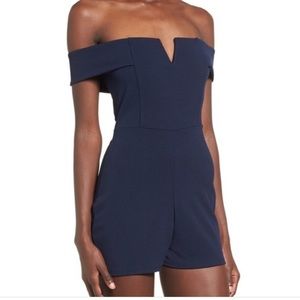 NWT Missguided Navy blue romper